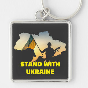 Stand mit der Ukraine - Unterstützung und Solidari Schlüsselanhänger