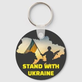 Stand mit der Ukraine - Unterstützung und Solidari Schlüsselanhänger