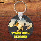 Stand mit der Ukraine - Unterstützung und Solidari Schlüsselanhänger (Vorderseite)