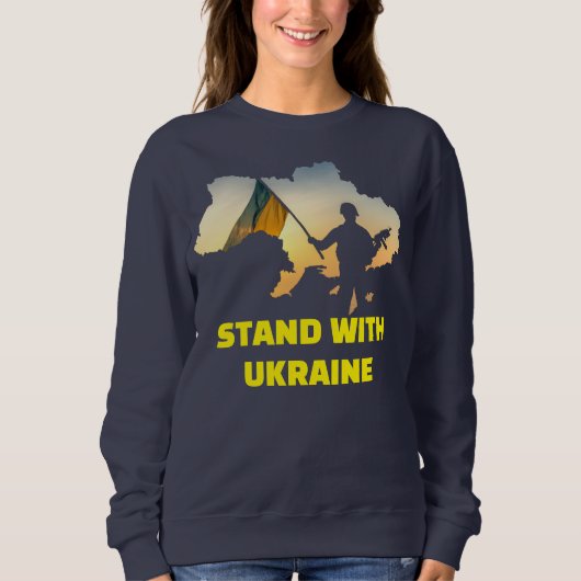 Stand mit der Ukraine - Unterstützung und Solidari Sweatshirt (Vorderseite)