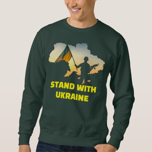 Stand mit der Ukraine - Unterstützung und Solidari Sweatshirt (Vorderseite)