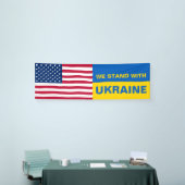 Stand mit der Ukraine USA - amerikanische Fahne So Banner (Messeveranstaltung)