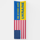 Stand mit der Ukraine USA - amerikanische Fahne So Banner (Vertikal)