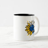 Stand mit der Ukraine Zweifarbige Tasse (VorderseiteRechts)