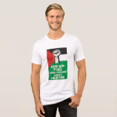 Stand mit Frieden mit Palästina Tri-Blend Shirt (Vorderseite voll)