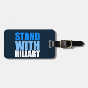 Stand mit Hillary-Blau Gepäckanhänger