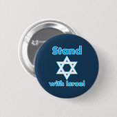 Stand mit Israel - FULL - Magen David Button (Vorne & Hinten)