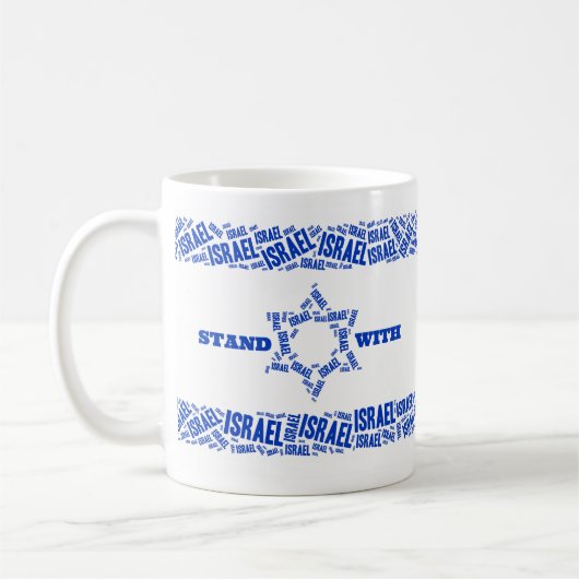 Stand mit Israel Kaffeetasse (Links)