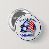 Stand mit Israel - mit Buchstaben gekennzeichnete Button (Vorne & Hinten)