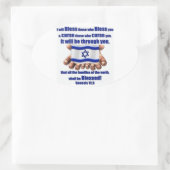 Stand mit Israel Ovaler Aufkleber (Tasche)