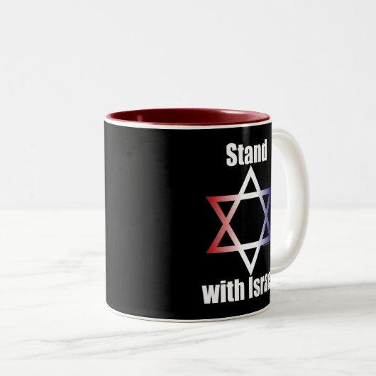 Stand mit Israel-Tasse Zweifarbige Tasse (VorderseiteRechts)