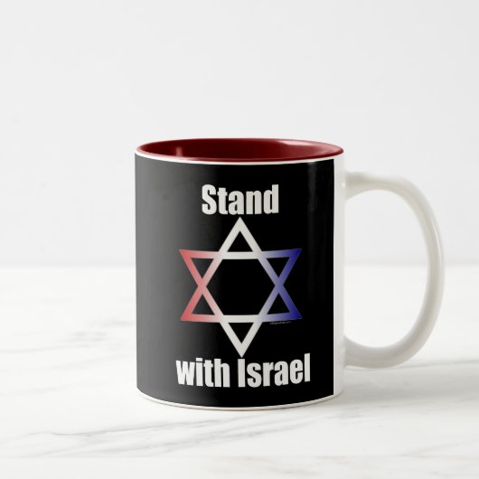 Stand mit Israel-Tasse Zweifarbige Tasse (Rechts)