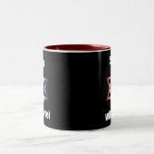 Stand mit Israel-Tasse Zweifarbige Tasse (Mittel)