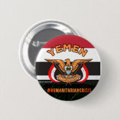 Stand mit Jemen, Goldener Adler-Emblem Button (Vorne & Hinten)