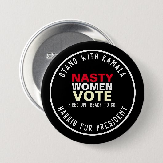 Stand mit Kamala HARRIS für Präsidentschaftskampag Button (Vorne & Hinten)