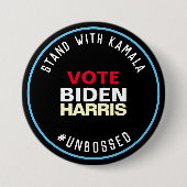 Stand mit Kamala unbesetzt BIDEN HARRIS 2020 Large Button (Vorderseite)