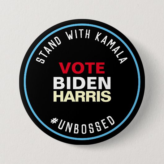 Stand mit Kamala unbesetzt BIDEN HARRIS 2020 Large Button (Vorderseite)
