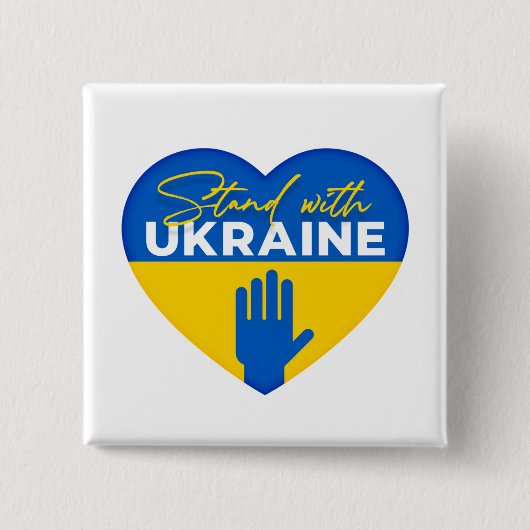 Stand mit Knopf für den ukrainischen Platz Button (Vorderseite)