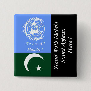 STAND MIT MALALA STAND GEGEN HASS ! BUTTON
