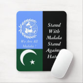 STAND MIT MALALA STAND GEGEN HASS ! MOUSEPAD (Mit Mouse)