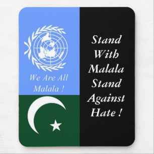 STAND MIT MALALA STAND GEGEN HASS ! MOUSEPAD