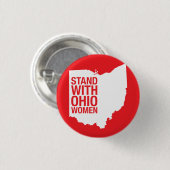Stand mit Ohio Frau-Knopf Button (Vorne & Hinten)