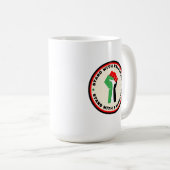 Stand mit Palästina - Faust - Flaggenfarben Kaffeetasse (VorderseiteRechts)