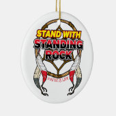 Stand mit stehendem Felsen-Wasser ist Leben Keramik Ornament (Rechts)