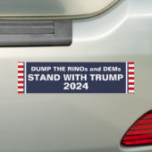 STAND MIT TRUMP 2024 AUTOAUFKLEBER (Auf Auto)
