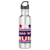 Stand mit Trump~2024~MAGA Edelstahlflasche (Vorderseite)