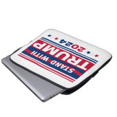 Stand mit Trump~2024~MAGA Laptopschutzhülle (Vorne Knopf)