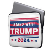 Stand mit Trump~2024~MAGA Laptopschutzhülle (Vorderseite Links)