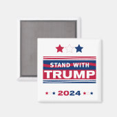 Stand mit Trump~2024~MAGA Magnet (Vorderseite/Rückseite)
