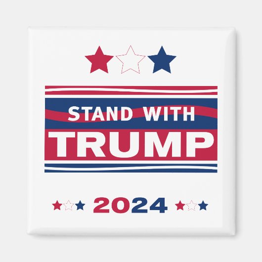 Stand mit Trump~2024~MAGA Magnet (Vorne)