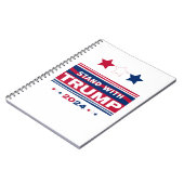 Stand mit Trump~2024~MAGA Notizblock (Linke Seite)