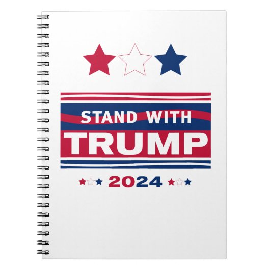 Stand mit Trump~2024~MAGA Notizblock (Vorderseite)