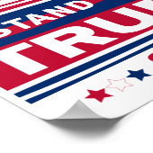 Stand mit Trump~2024~MAGA Poster (Ecke)