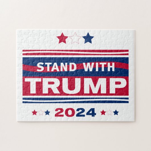 Stand mit Trump~2024~MAGA Puzzle (Horizontal)