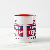 Stand mit Trump~2024~MAGA Zweifarbige Tasse (Mittel)