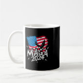 Stand mit Trump Maga 2024 Votum zum Patriotischen Kaffeetasse (Links)