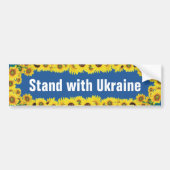 Stand mit Ukraine Sonnenblumenblauer Autoaufkleber (Vorne)