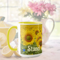 Stand mit Ukraine Sonnenblumengelb