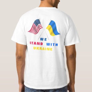 Stand mit ukrainischer T - Shirt USA Flag Ukrainis