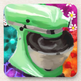 Stand Mixer Funky Abstrakt Art Green Pink Getränkeuntersetzer