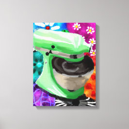 Stand Mixer Funky Abstrakt Art Green Pink Leinwanddruck