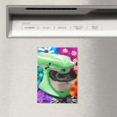 Stand Mixer Funky Abstrakt Art Green Pink Magnet (In Situ (Geschirrspüler))