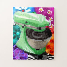 Stand Mixer Funky Abstrakt Art Green Pink Puzzle