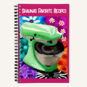 Stand Mixer Funky Art Personalisiert Rezept Notizblock (Vorderseite)
