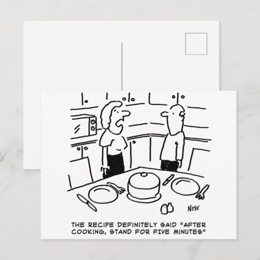 Stand nach dem Kochen Postkarte (Vorne/Hinten)