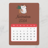 Stand November 2024 Alleinkatze und Pflanze Menükarte (Vorderseite)